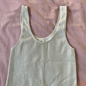 Silver sparkle tank top